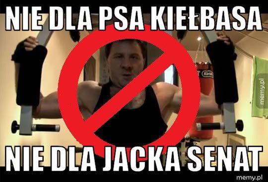 Nie dla psa kiełbasa Nie dla Jacka Senat