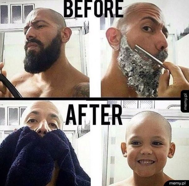 Przed i po goleniu