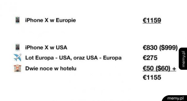 Cena iPhone X w Europie