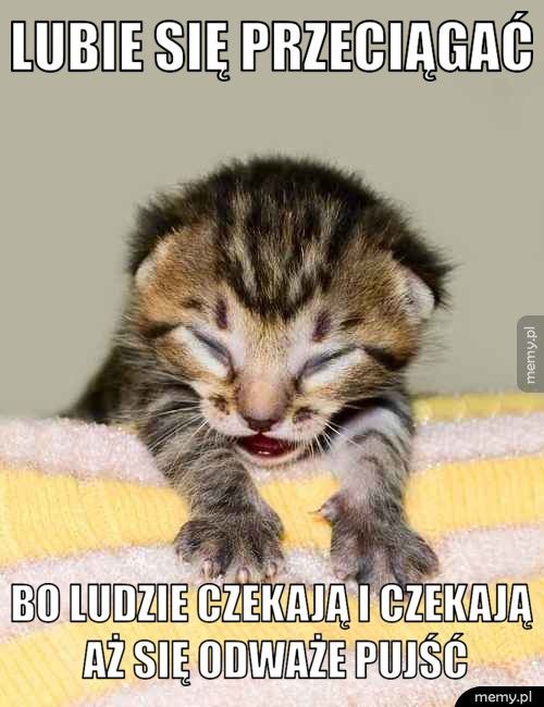 lubie się przeciągać  bo ludzie czekają i czekają aż się odważe pujść