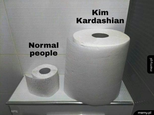 Papier toaletowy dla Kim Kardashian