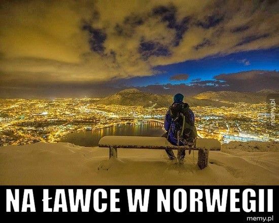   Na ławce w norwegii 
