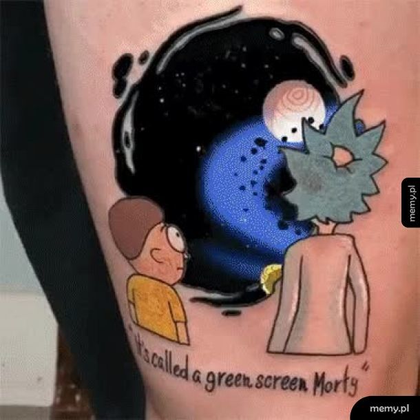 Tatuaż z green screenem