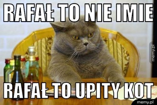 Rafał to nie imie Rafał to upity kot