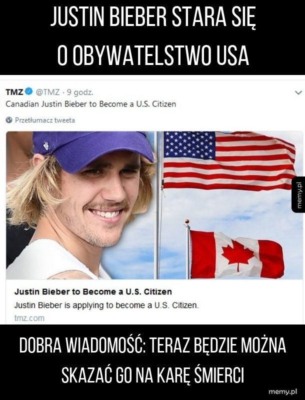 Bieber obywatelem USA