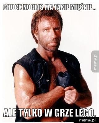 Chuck Norris ma takie mięśnie... Ale tylko w grze LEGO.