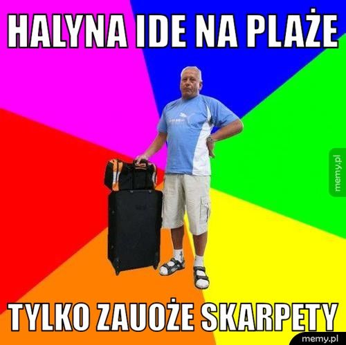 HALYNA IDE NA PLAŻE TYLKO zauoże skarpety