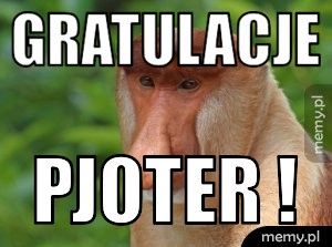 Gratulacje  Pjoter !