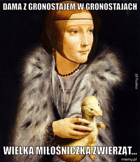 DAMA Z GRONOSTAJEM W GRONOSTAJACH WIELKA MIŁOŚNICZKA ZWIERZĄT...