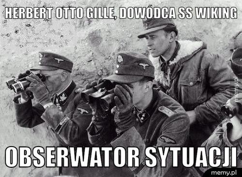 Herbert Otto Gille, dowódca SS Wiking obserwator sytuacji