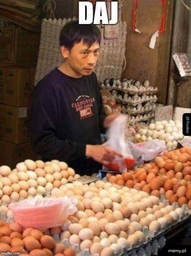 Chiński sprzedawca jaj