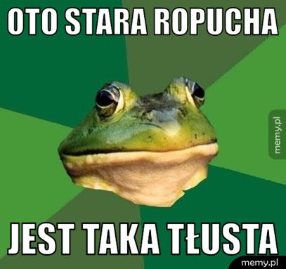 Oto stara ropucha Jest taka tłusta