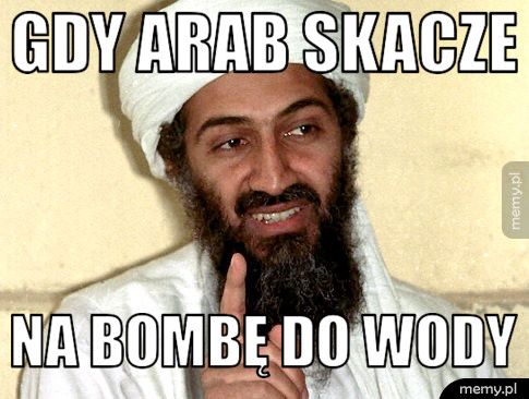 Gdy arab skacze Na bombę do wody