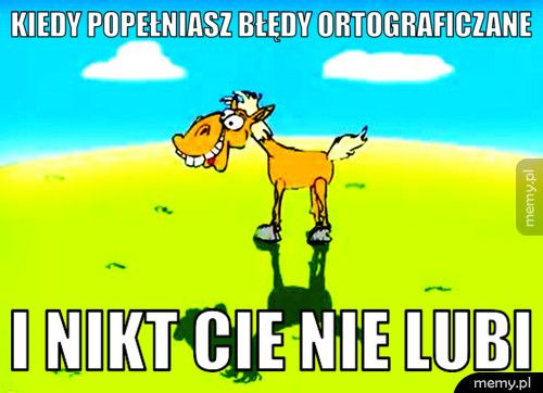 KIEDY POPEŁNIASZ BŁĘDY ORTOGRAFICZANE I NIKT CIE NIE LUBI
