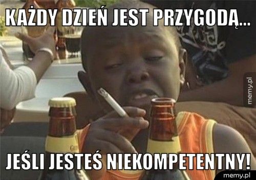 Każdy dzień jest przygodą... jeśli jesteś niekompetentny!