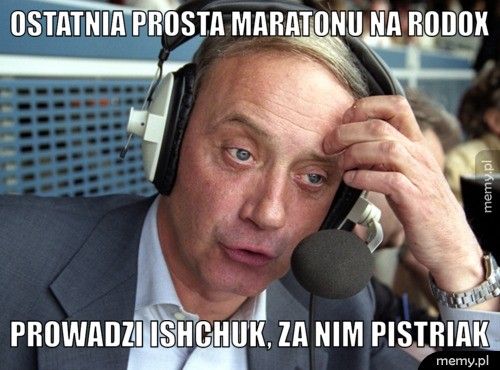 ostatnia prosta maratonu na Rodox prowadzi Ishchuk, za nim Pistriak