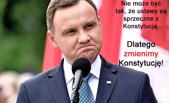 Duda - Ustawy nie mogą byc sprzeczne z Konstytucją