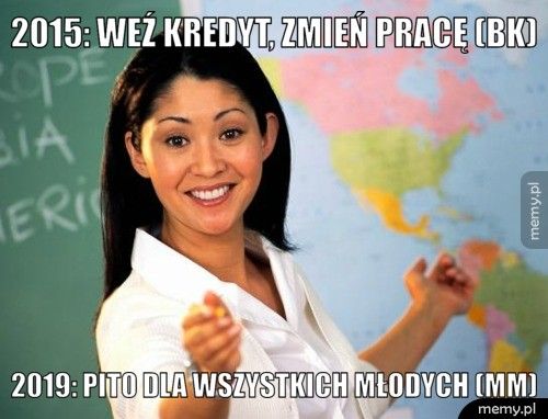 2015: weź kredyt, zmień pracę (BK) 2019: PIT0 dla wszystkich młodych (MM)
