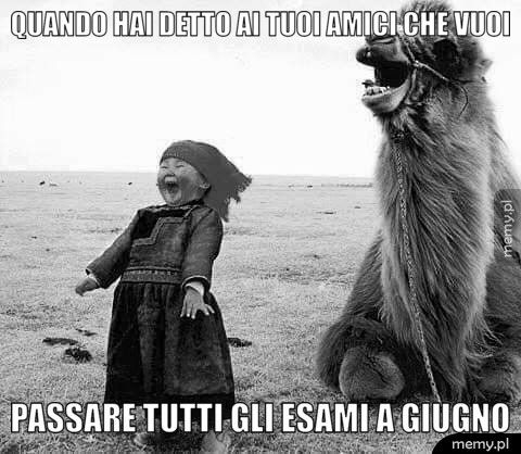 Quando hai detto ai tuoi amici che vuoi  passare tutti gli esami a giugno
