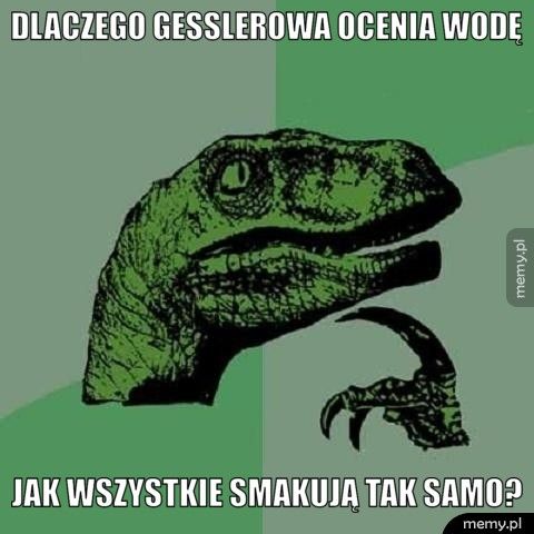 Dlaczego gesslerowa ocenia wodę jak wszystkie smakują tak samo?