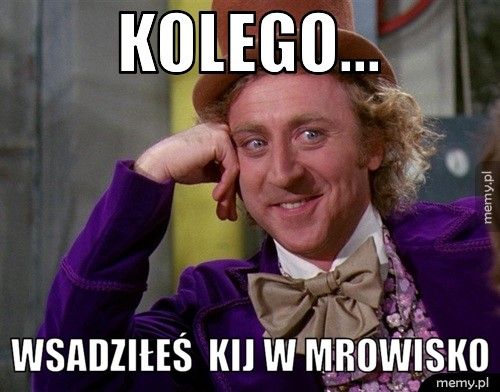 Kolego... wsadziłeś kij w mrowisko