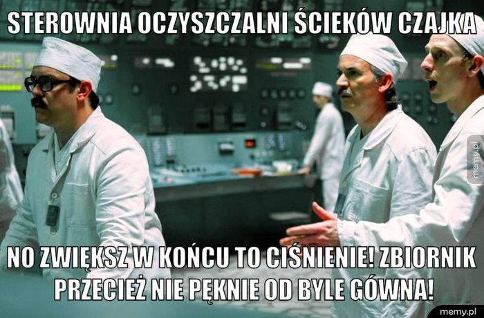 Sterownia oczyszczalni ścieków Czajka No zwiększ w końcu to ciśnienie! Zbiornik przecież nie pęknie od