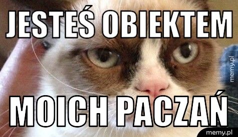 Jesteś obiektem moich paczań