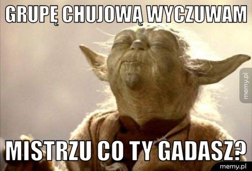 Grupę chujową wyczuwam  Mistrzu co ty gadasz? 