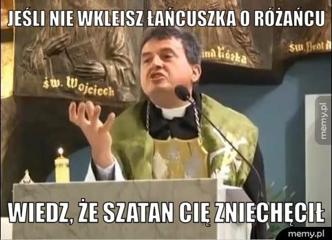 Jeśli nie wkleisz łańcuszka o różańcu wiedz, że szatan cię zniechęcił