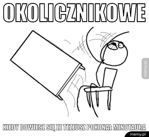 okolicznikowe kiedy dowiesz się ze Tezeusz pokonał Minotaura