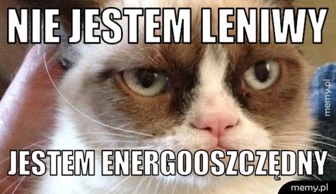 Nie jestem leniwy Jestem energooszczędny