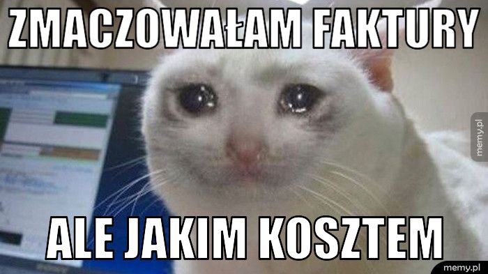 Zmaczowałam faktury Ale jakim kosztem