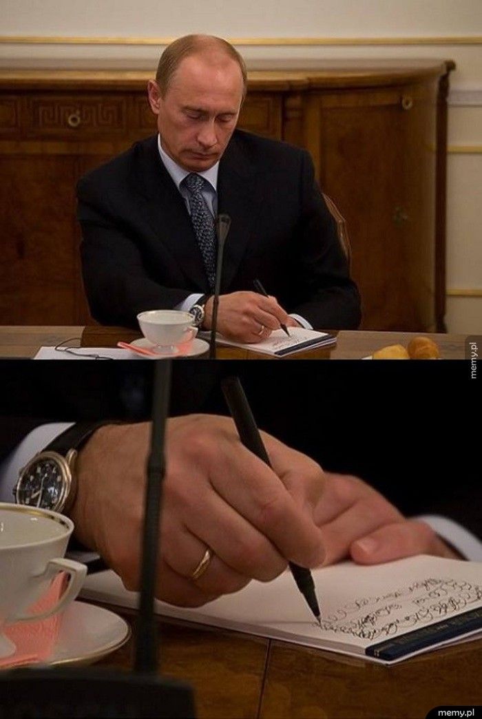 Putin i jego notatki