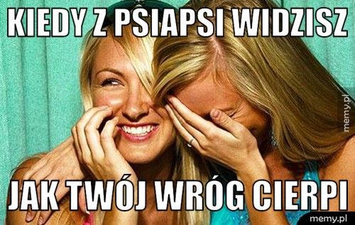 Kiedy z psiapsi widzisz jak twój wróg cierpi