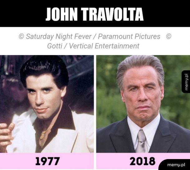 Travolta kiedyś i dziś