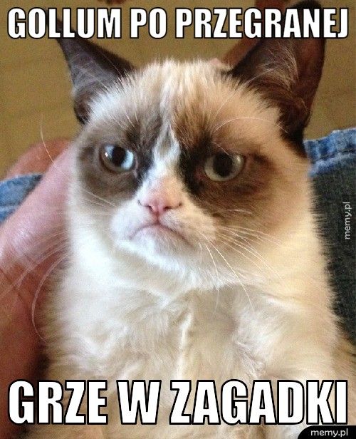 gollum po przegranej grze w zagadki