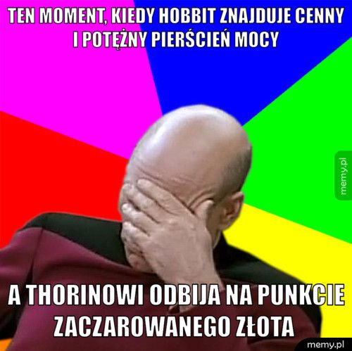 ten moment, kiedy hobbit znajduje cenny i potężny pierścień moc a thorinowi odbija na punkcie zaczarowanego złota