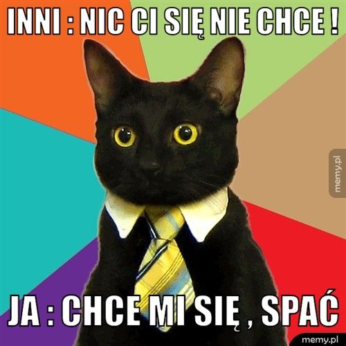Inni : Nic ci się nie chce ! Ja : Chce mi się , spać