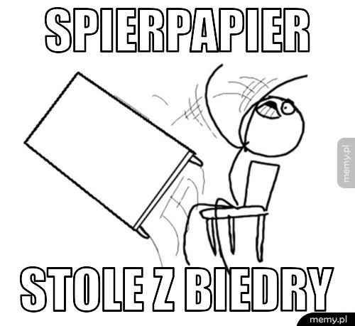 spierpapier stole z biedry