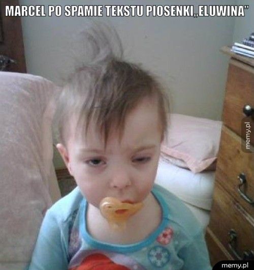 Marcel po spamie tekstu piosenki,,Eluwina” 