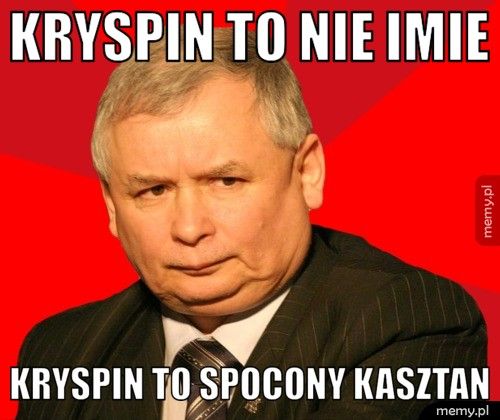 KRYSPIN TO NIE IMIE KRYSPIN TO SPOCONY KASZTAN