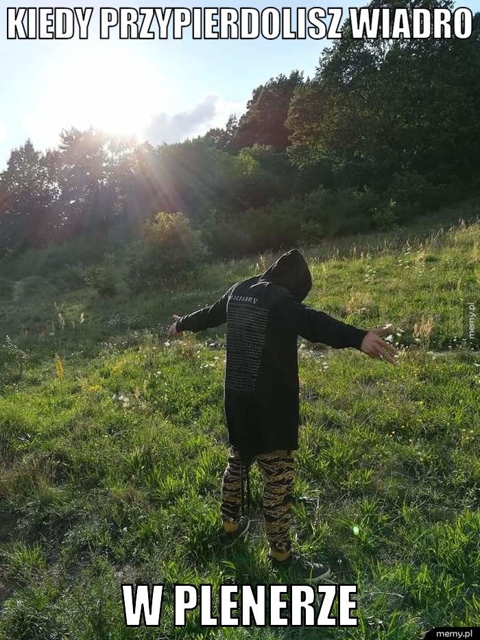 Kiedy przypierdolisz wiadro  W plenerze