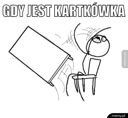 Gdy jest kartkówka 