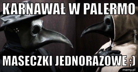 karnawał w Palermo maseczki jednorazowe ;)