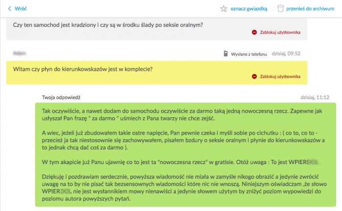 Śmieszkowanie na OLX