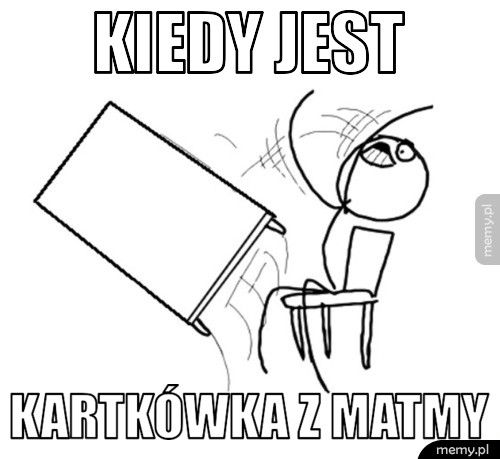 kiedy jest kartkówka z matmy