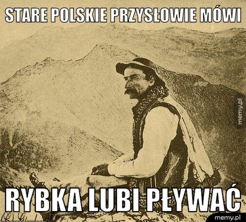 stare polskie przysłowie mówi rybka lubi pływać