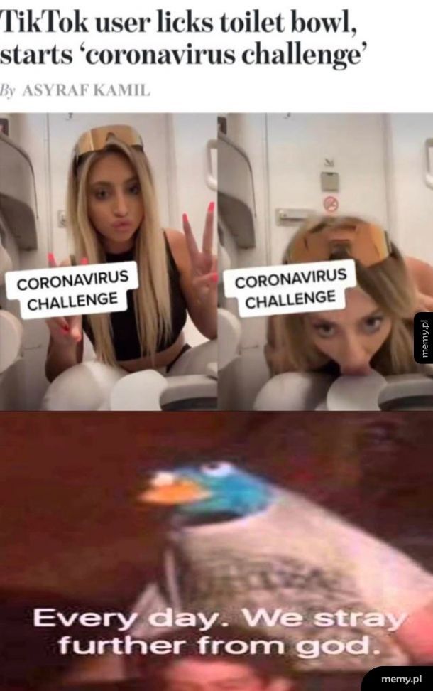 Lizanie kibla coronavirus challenge