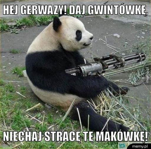 Hej gerwazy! daj gwintówkę, niechaj stracę tę makówkę!
