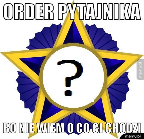 ORDER PYTAJNIKA BO NIE WIEM O CO CI CHODZI